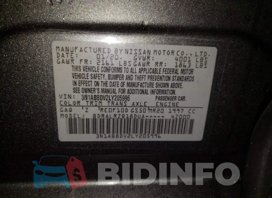 3N1AB8DV2LY205996 Photo# 12