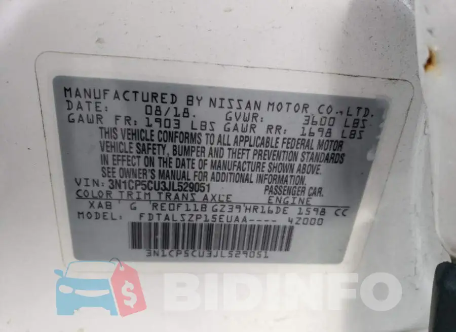3N1CP5CU3JL529051 Photo# 13