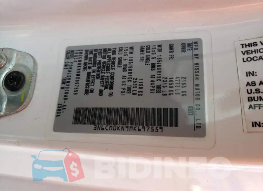 3N6CM0KN9MK697559 Photo# 13