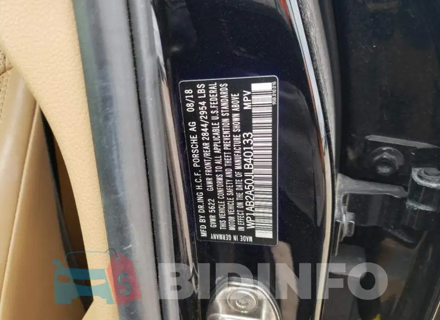 WP1AB2A50JLB40133 Photo# 12