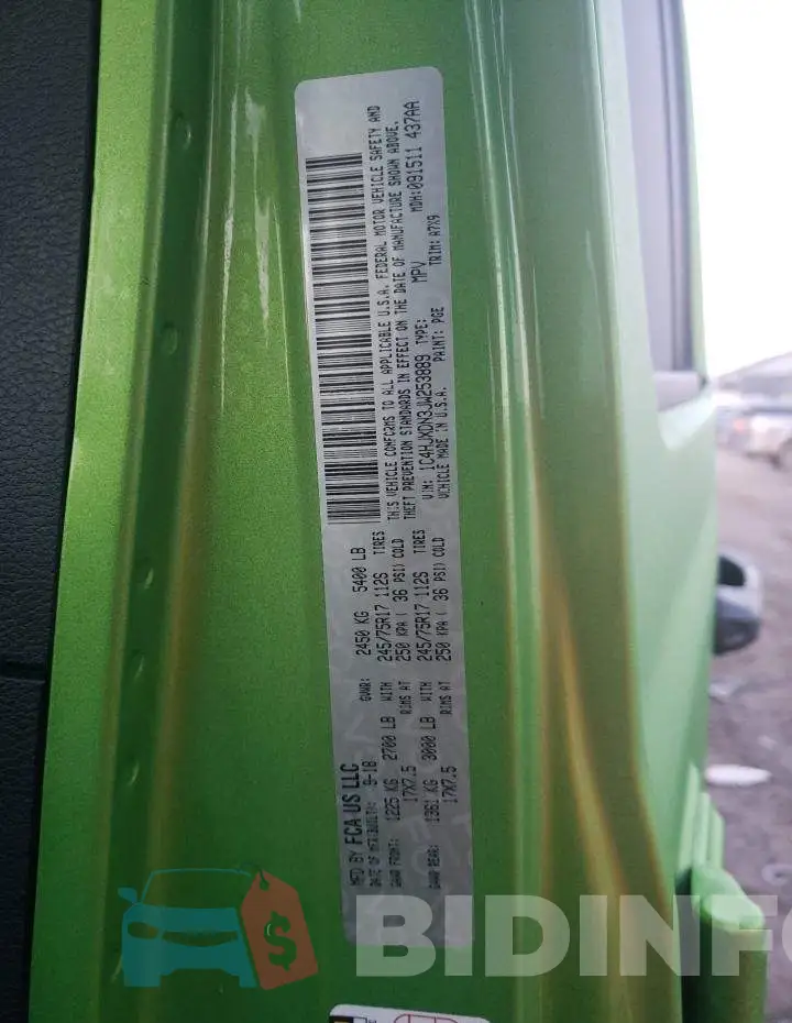 1C4HJXDN3JW253889 Photo# 10