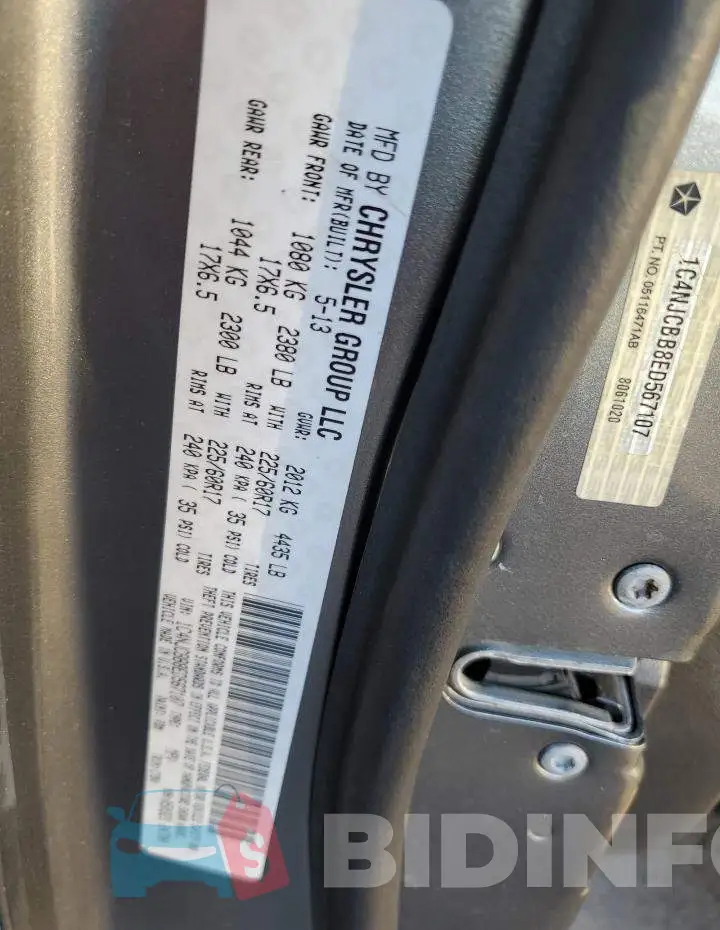 1C4NJCBB8ED567107 Photo# 13