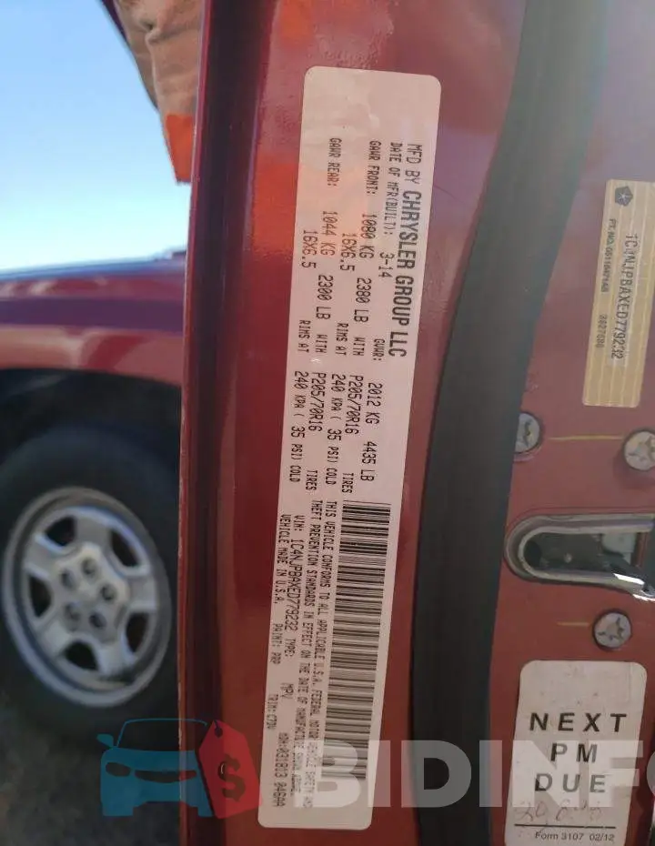 1C4NJPBAXED779232 Photo# 13