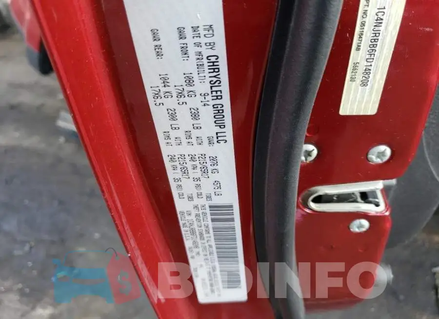1C4NJRBB6FD148208 Photo# 13