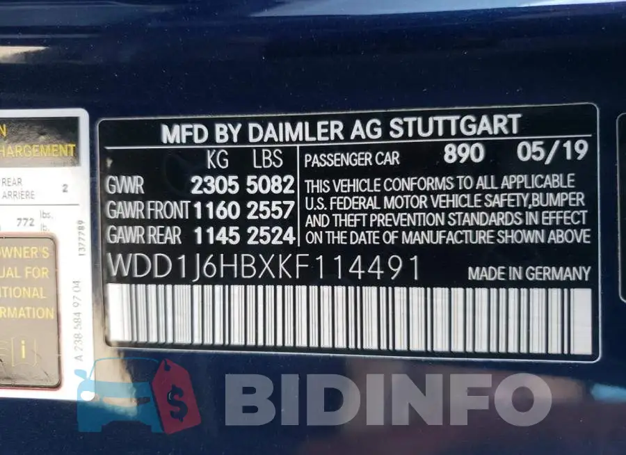 WDD1J6HBXKF114491 Photo# 10