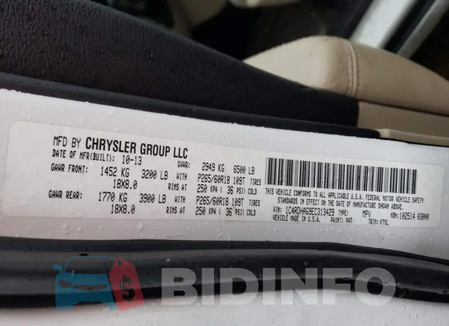 1C4RDHAG9EC313429 Photo# 13