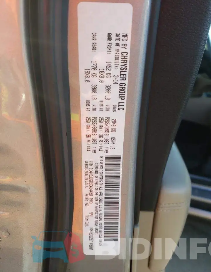 1C4RDJDGXEC464458 Photo# 13