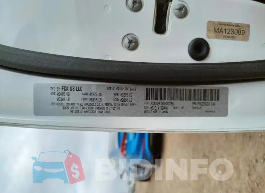 2C3CDZFJ8GH317301 Photo# 10