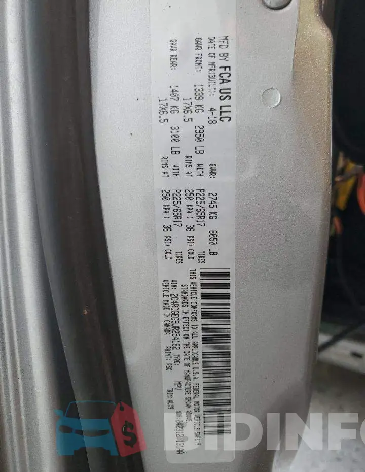 2C4RDGEG9JR254162 Photo# 13