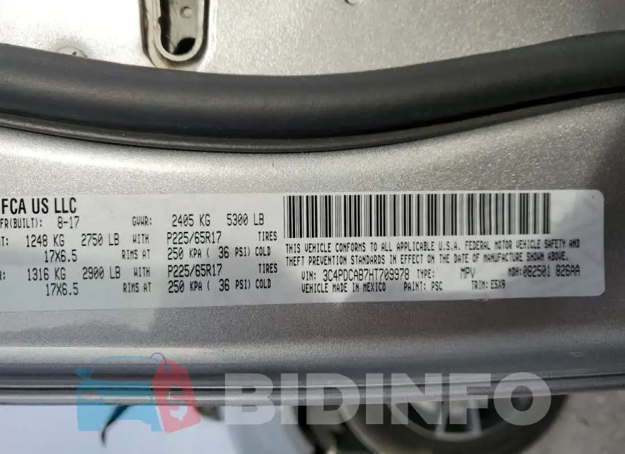 3C4PDCAB7HT709978 Photo# 12