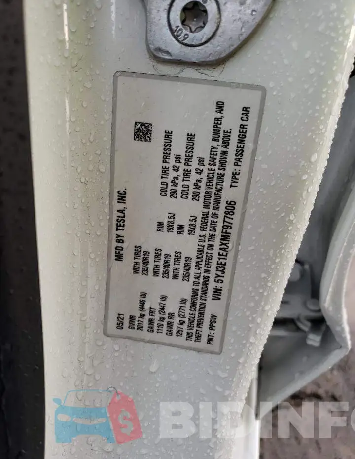 5YJ3E1EAXMF977806 Photo# 12