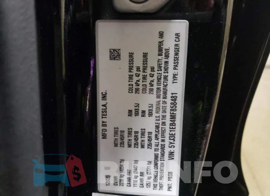 5YJ3E1EB4MF858481 Photo# 12