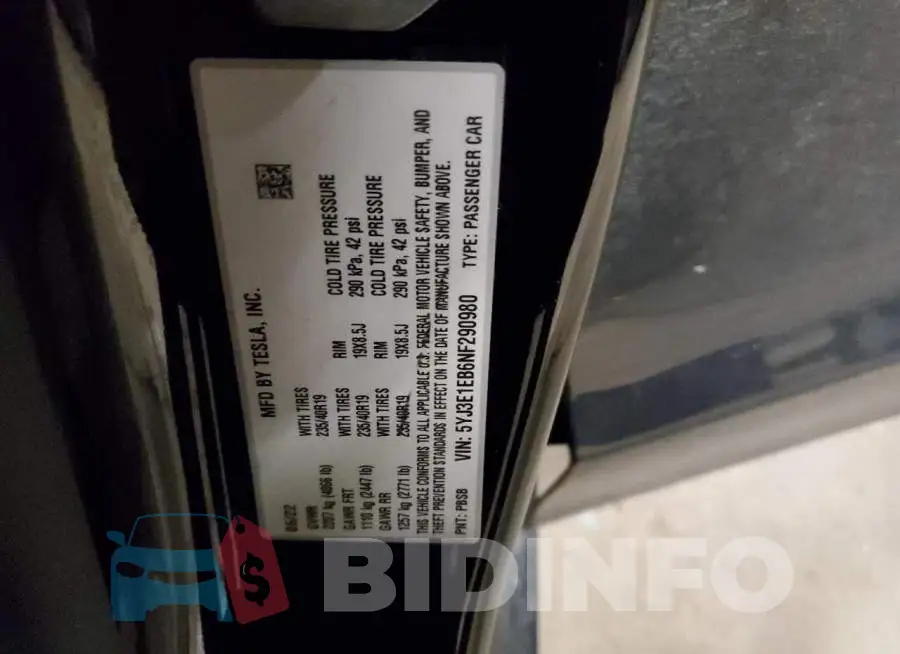 5YJ3E1EB6NF290980 Photo# 12