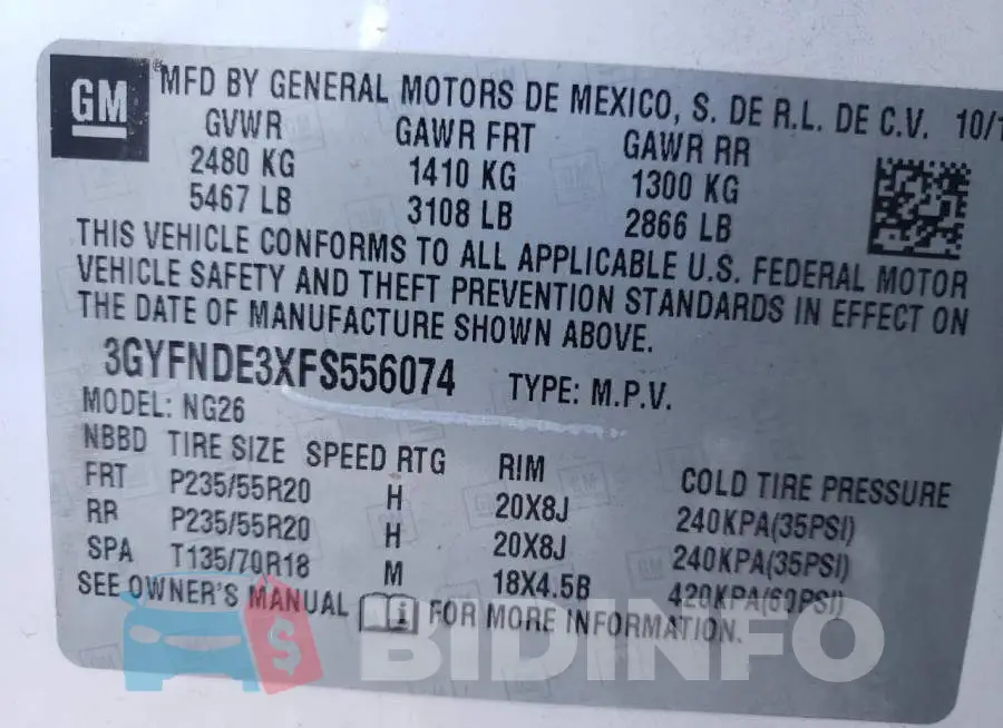 3GYFNDE3XFS556074 Photo# 10