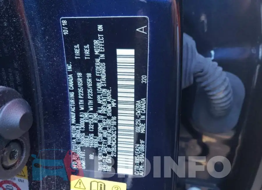 2T2BZMCA2KC171816 Photo# 12