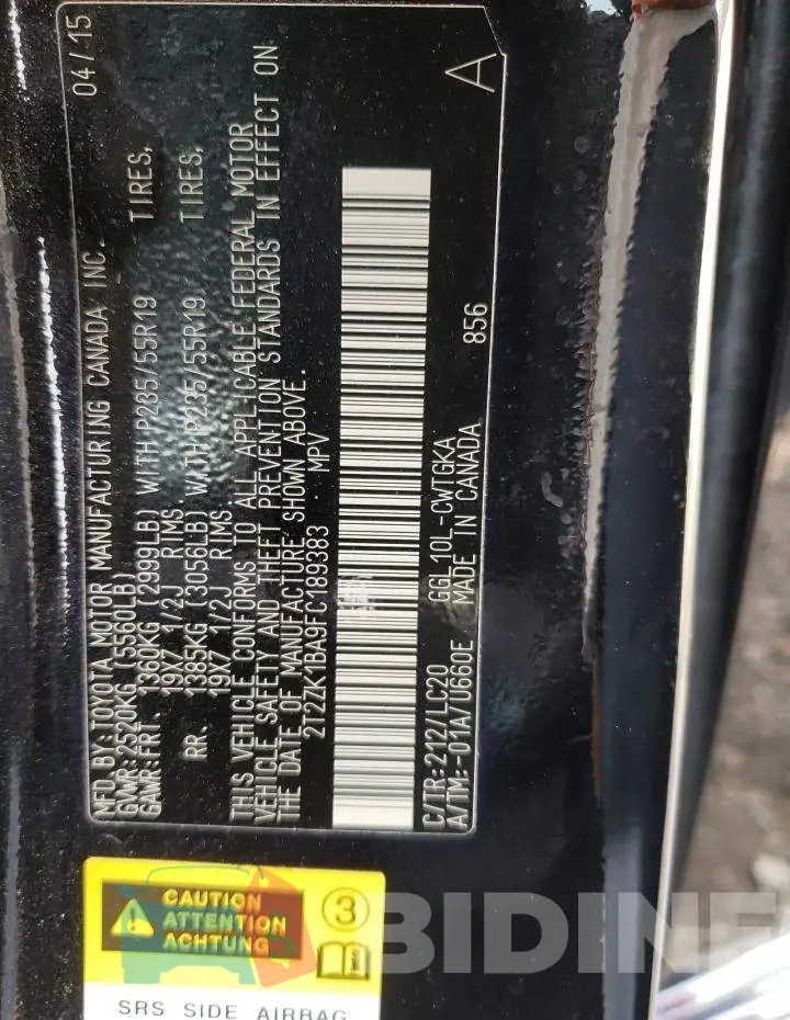 2T2ZK1BA9FC189383 Photo# 13