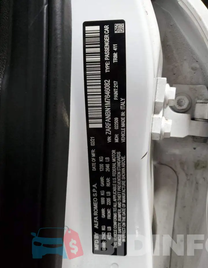 ZARFANBN1M7646082 Photo# 12