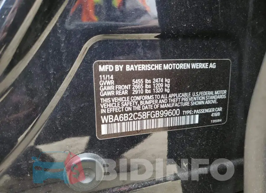 WBA6B2C58FGB99600 Photo# 12