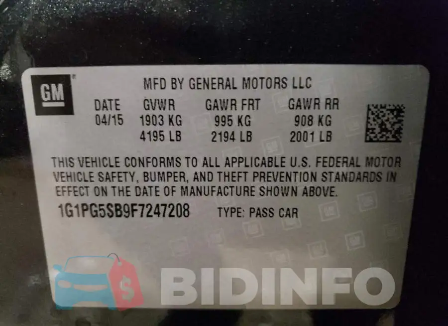 1G1PG5SB9F7247208 Photo# 13