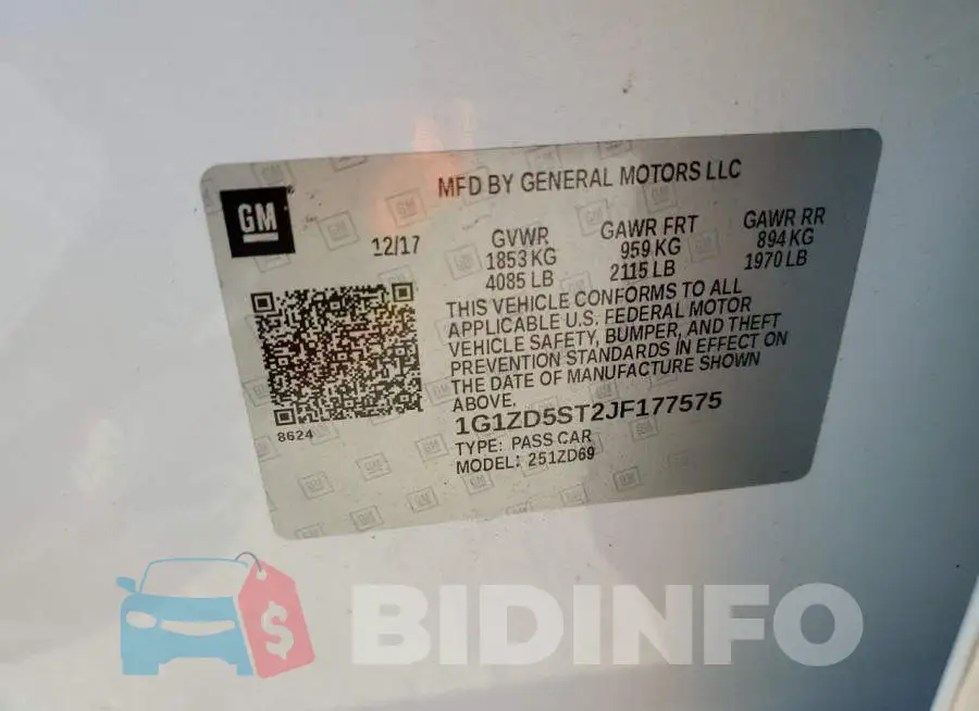 1G1ZD5ST2JF177575 Photo# 13