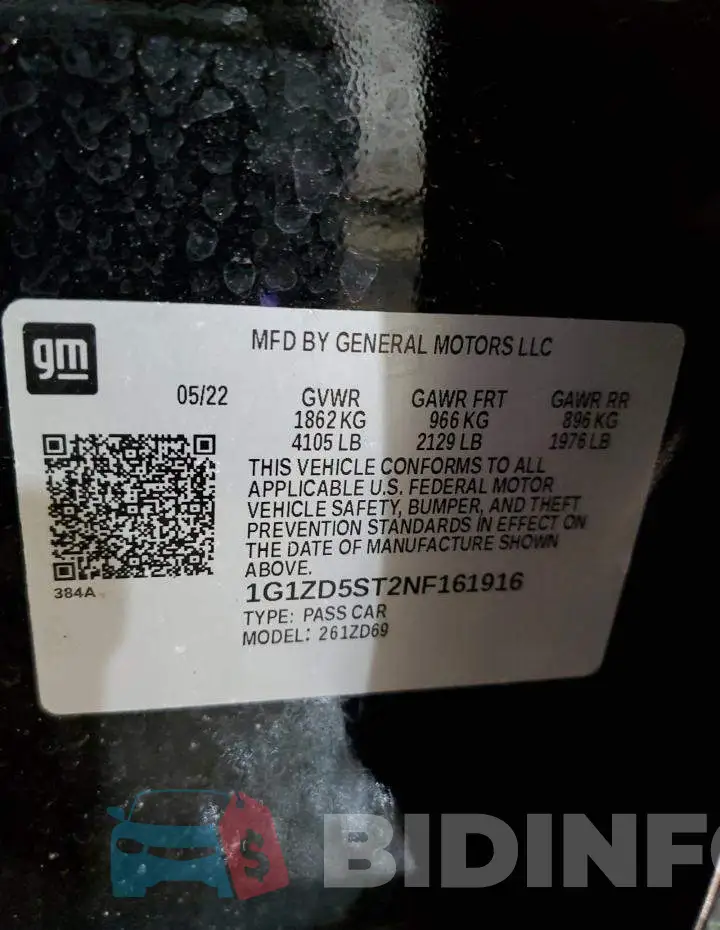 1G1ZD5ST2NF161916 Photo# 13