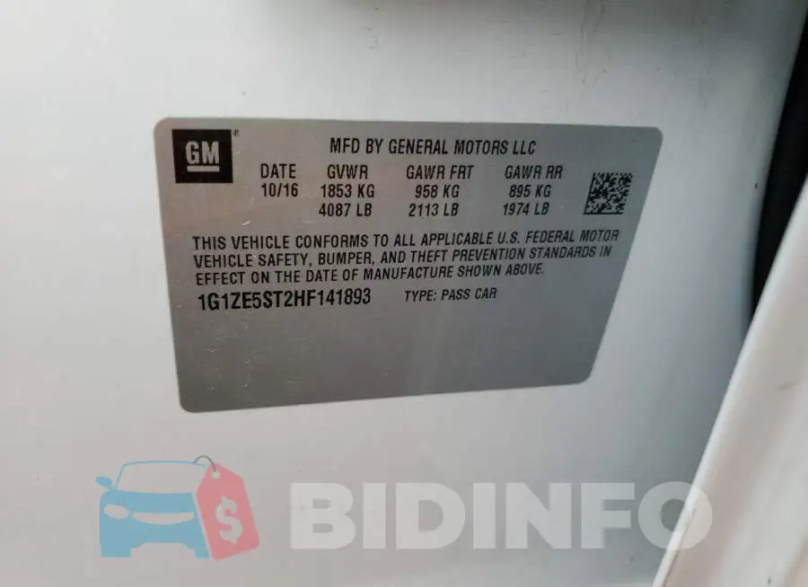 1G1ZE5ST2HF141893 Photo# 12