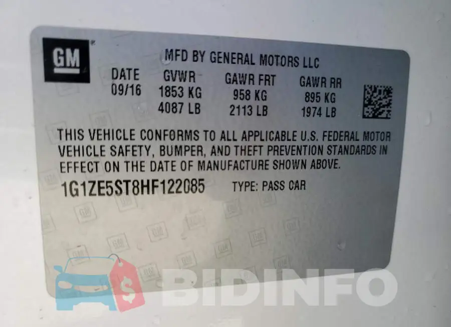 1G1ZE5ST8HF122085 Photo# 12