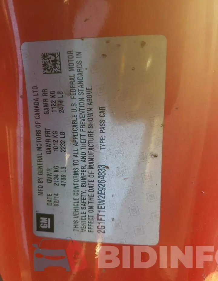 2G1FT1EW2E9264833 Photo# 12