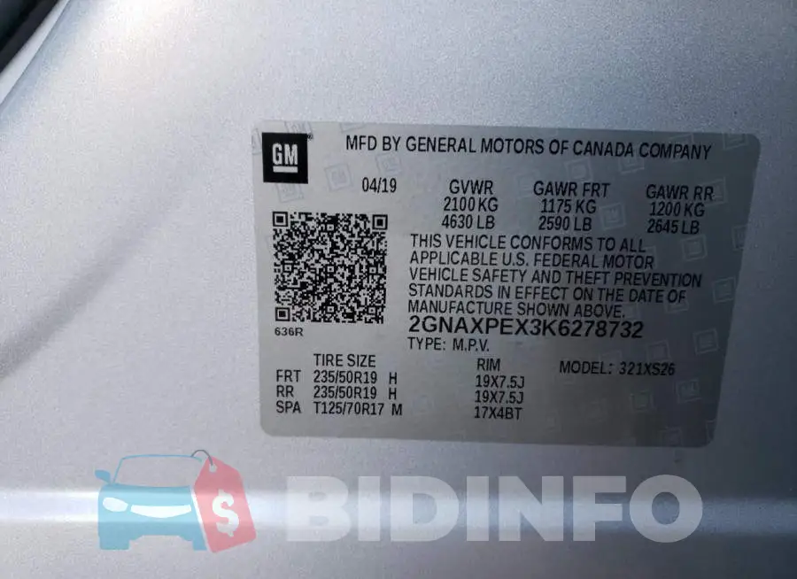 2GNAXPEX3K6278732 Photo# 13