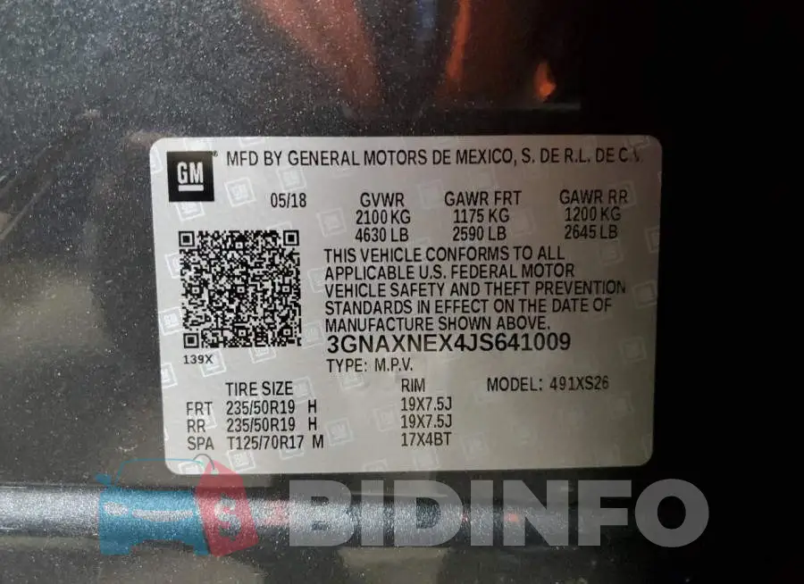 3GNAXNEX4JS641009 Photo# 10