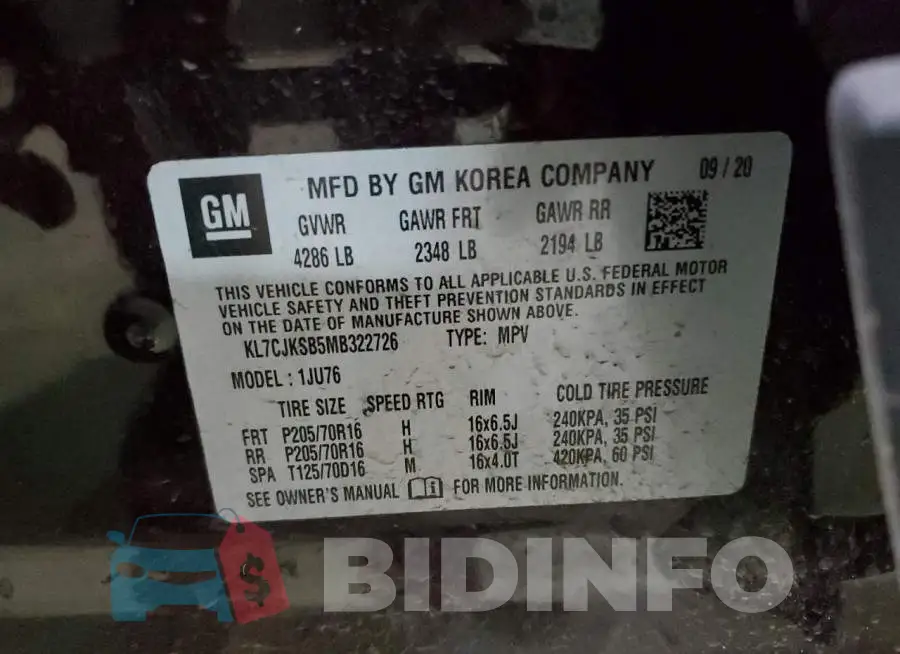 KL7CJKSB5MB322726 Photo# 12