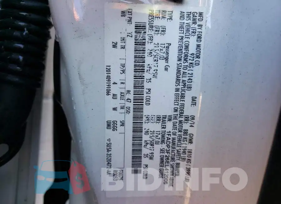 1FADP3F26EL412006 Photo# 13