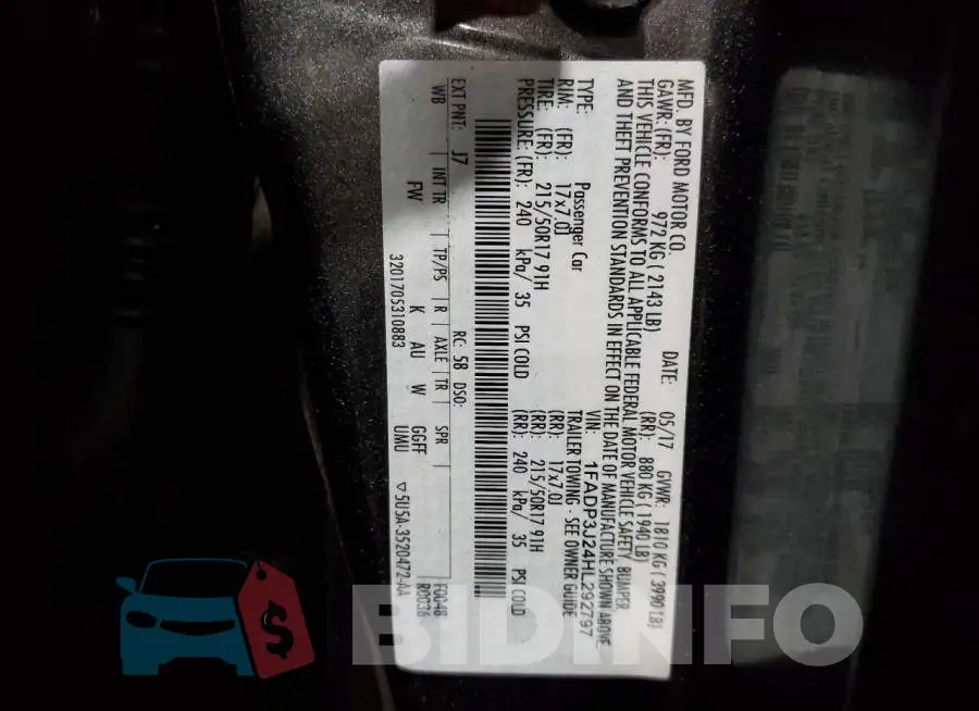 1FADP3J24HL292797 Photo# 10