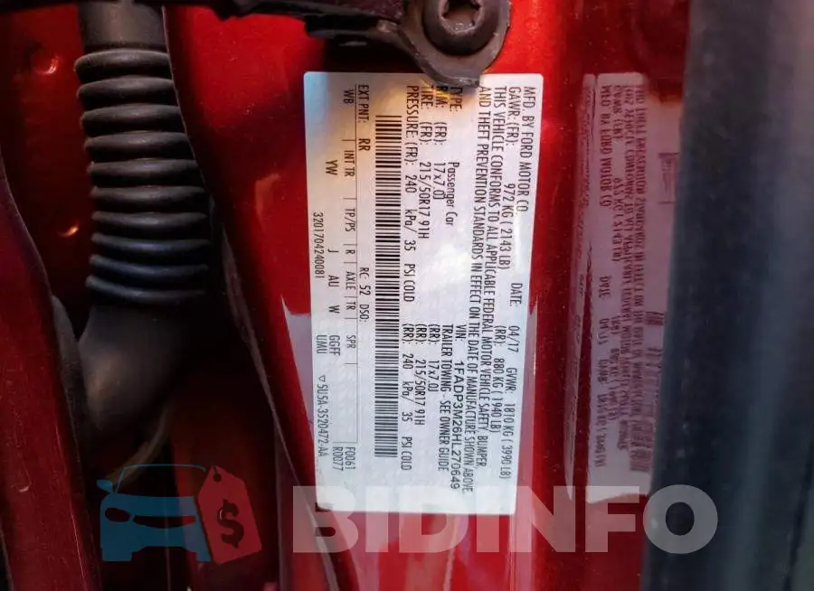 1FADP3M26HL270649 Photo# 12