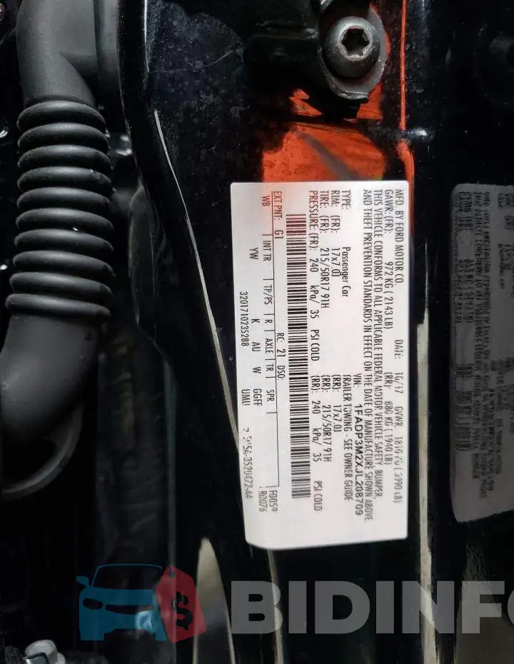 1FADP3M2XJL208709 Photo# 12
