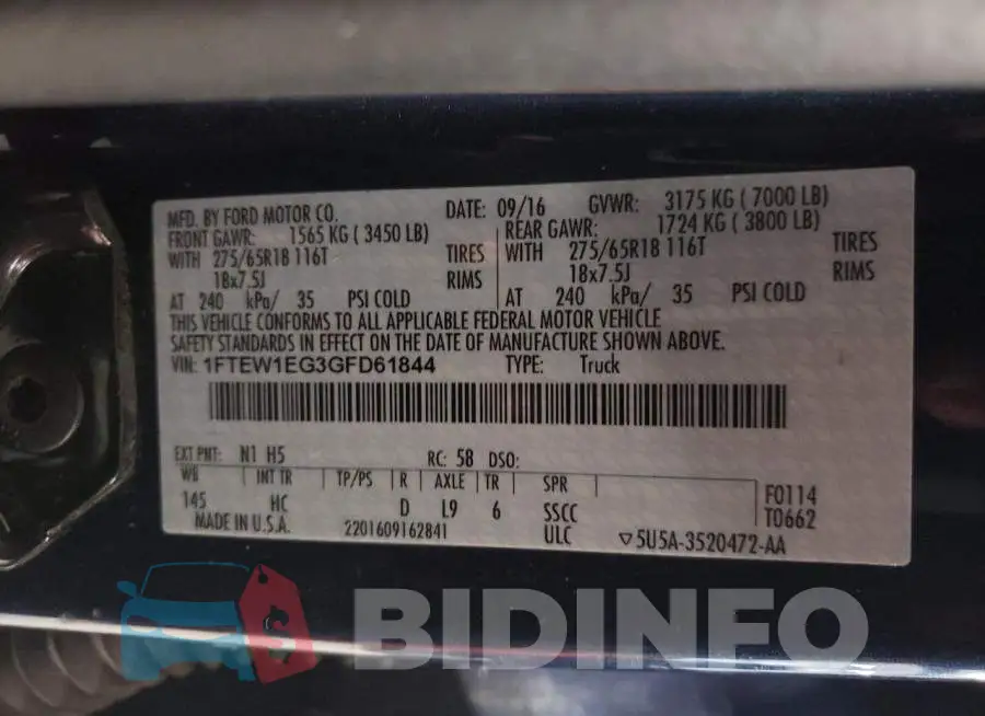 1FTEW1EG3GFD61844 Photo# 12