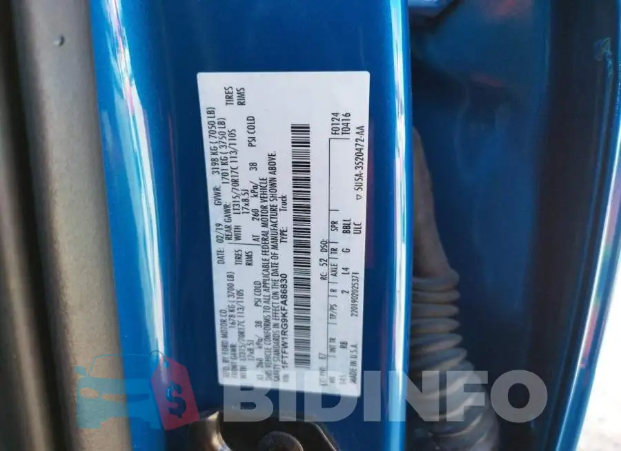 1FTFW1RG9KFA86830 Photo# 12