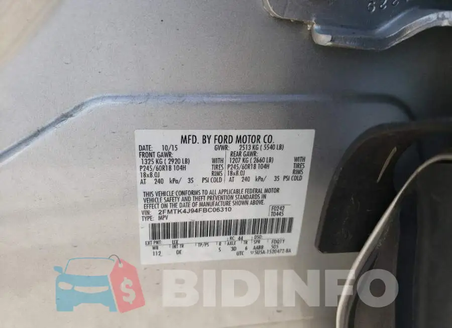 2FMTK4J94FBC06310 Photo# 10