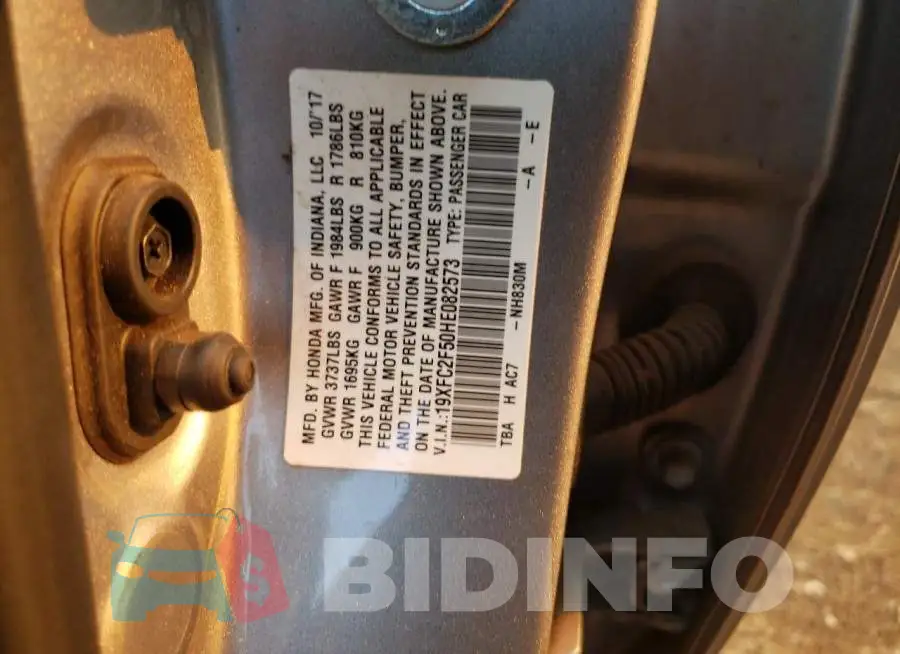 19XFC2F50HE082573 Photo# 10