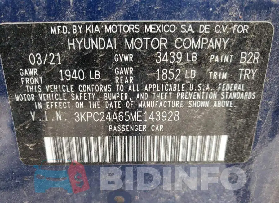 3KPC24A65ME143928 Photo# 13