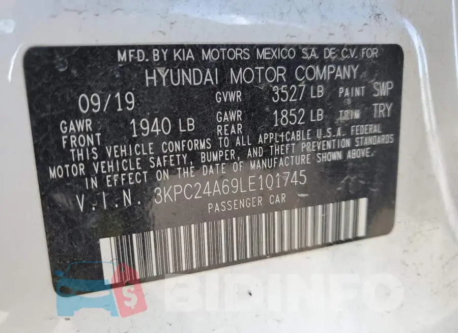 3KPC24A69LE101745 Photo# 13