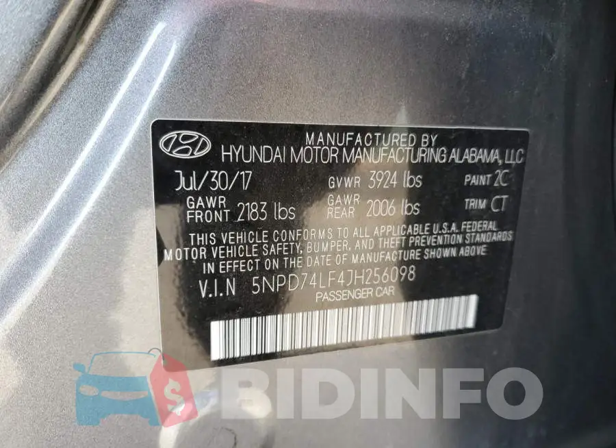 5NPD74LF4JH256098 Photo# 12