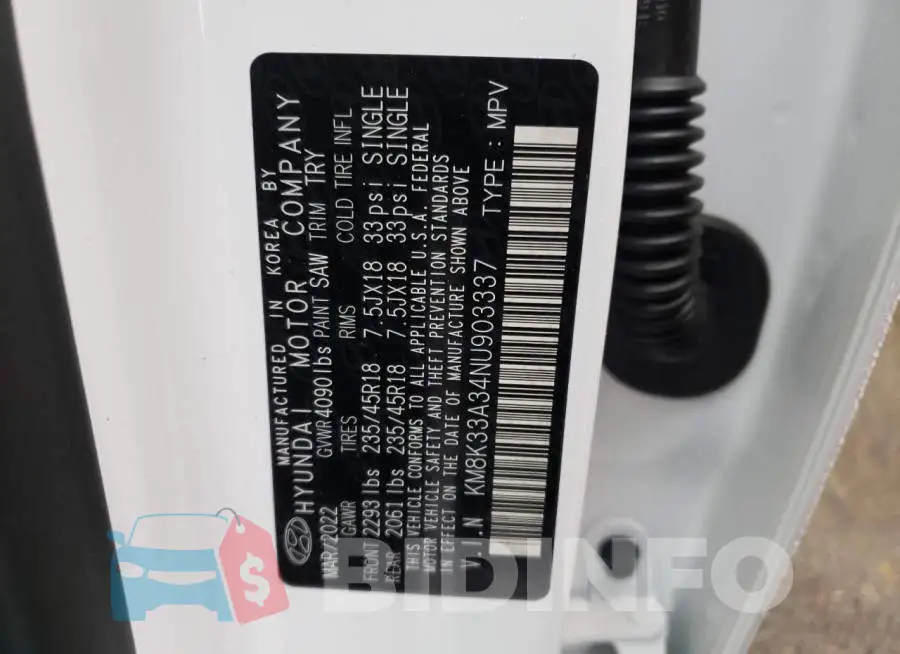 KM8K33A34NU903337 Photo# 13