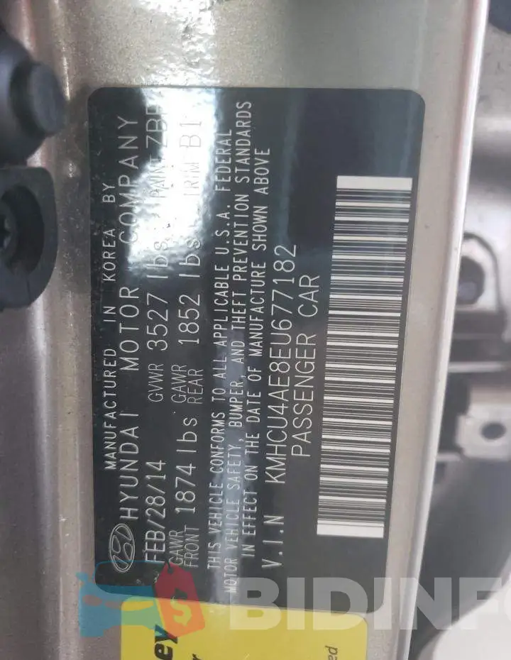KMHCU4AE8EU677182 Photo# 12
