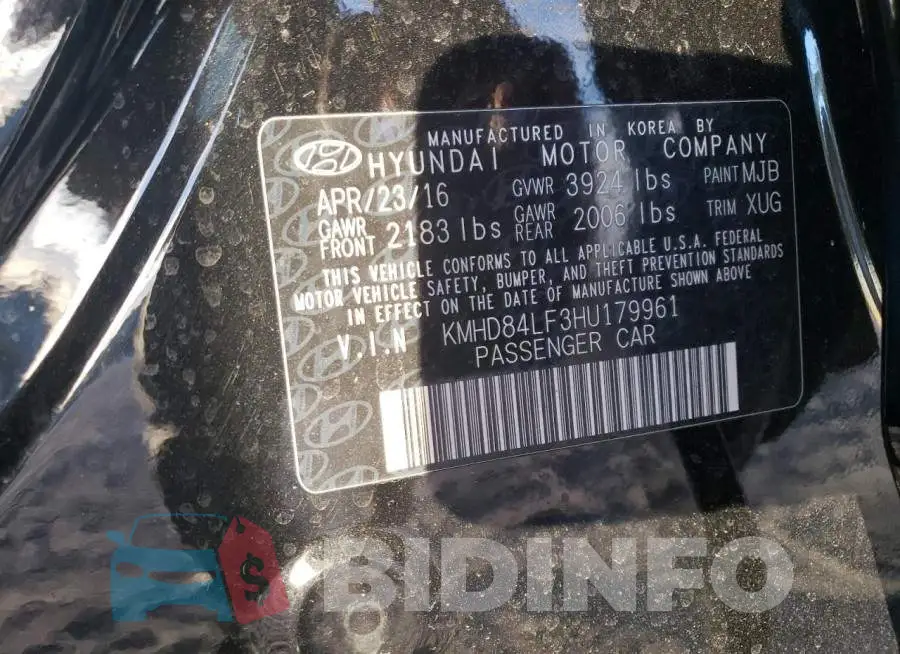 KMHD84LF3HU179961 Photo# 12