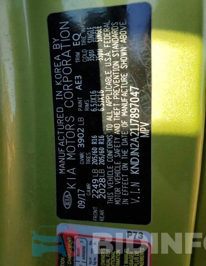 KNDJN2A21J7897047 Photo# 13