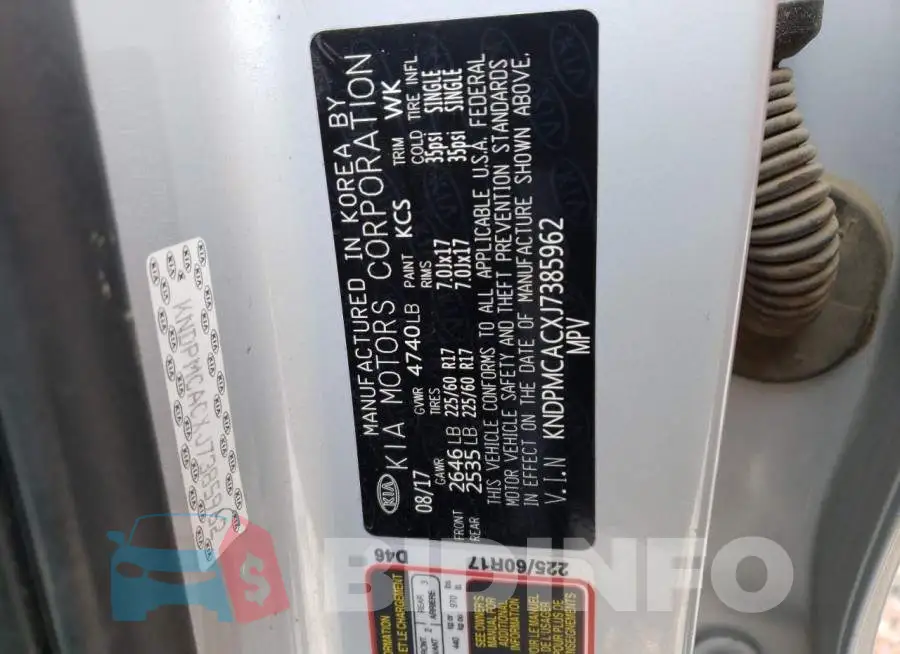 KNDPMCACXJ7385962 Photo# 13