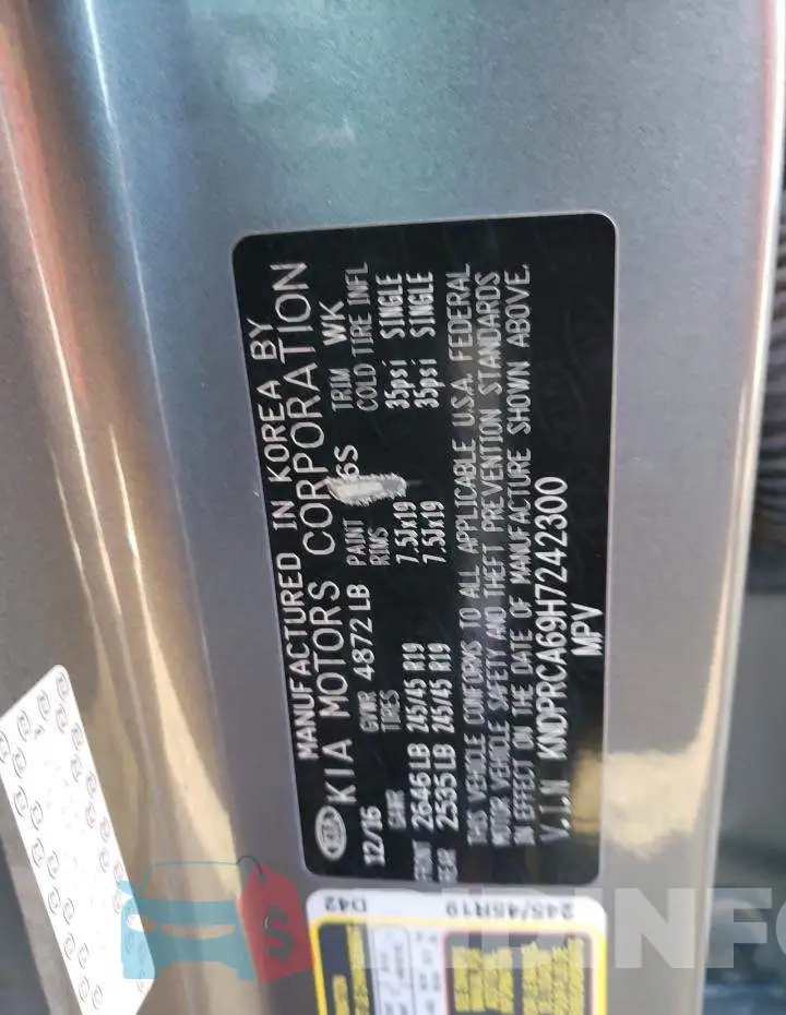 KNDPRCA69H7242300 Photo# 12