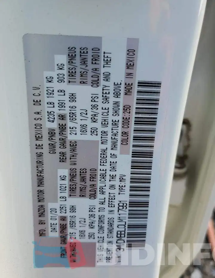 3MVDMBBL0LM117991 Photo# 12