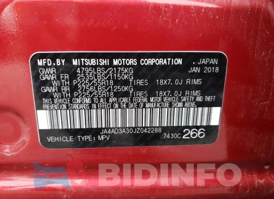 JA4AD3A30JZ042288 Photo# 14